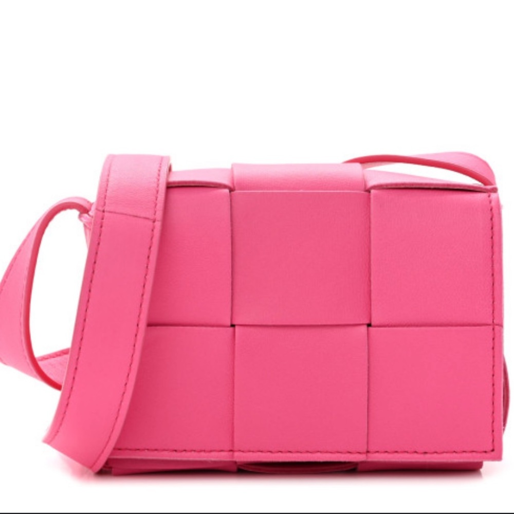 Bottega Veneta Candy Mini Cassette Bon Bon Pink Crossbody Bag